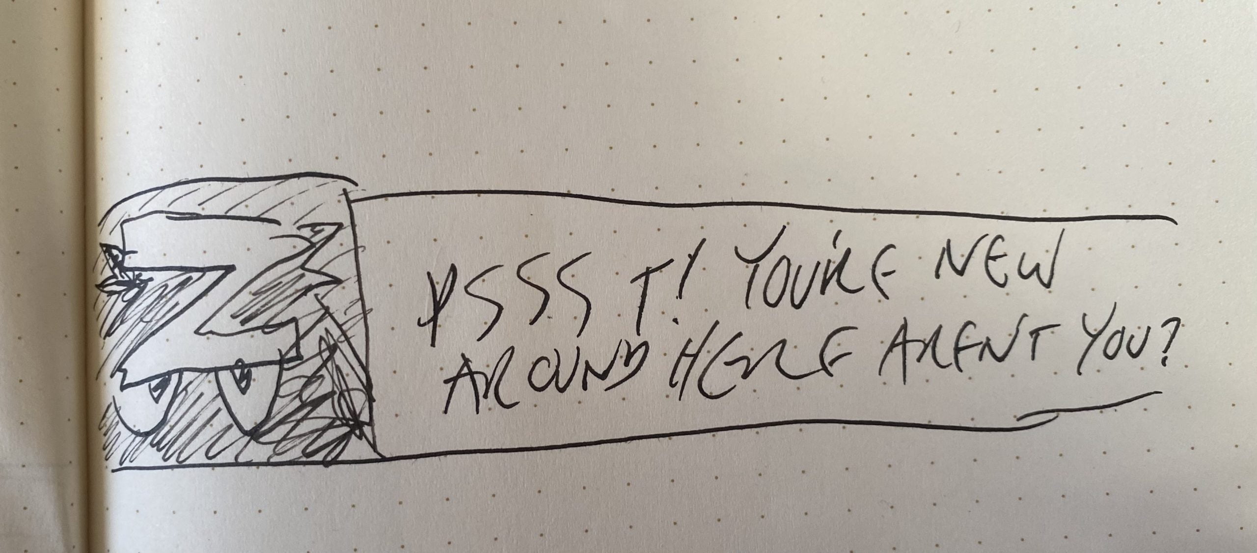 A quick concept doodle for the new character that will introduce the bigger tutorial.